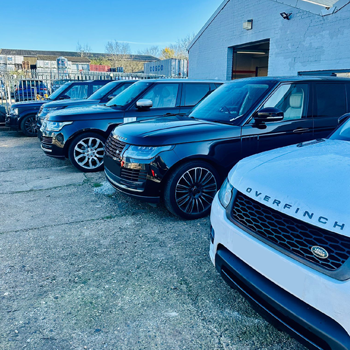 Range Rovers at the workshop